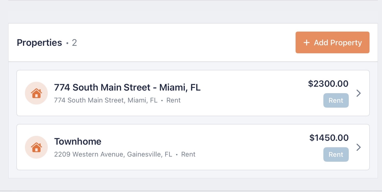 Real Estate Property List